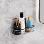 No Drilling Wall Mounted Shower Caddy Stainless Steel Iron Wire Rack for