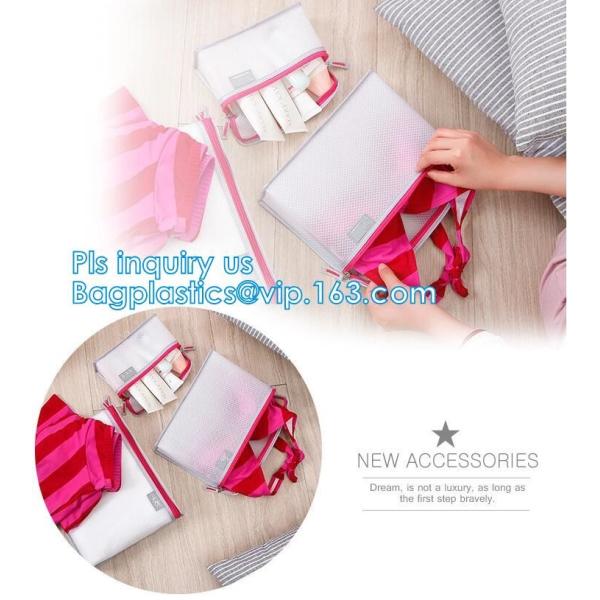 cosmetic mesh zipper bag for promotional gifts and cosmetics, Nylon Mesh Makeup Cosmetic Bag Clear Mesh Make up Cosmetic