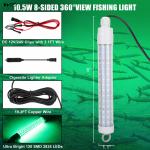 LED Underwater Fishing Light 8" 10.5W for Night Fishing Finder Attractor IP68