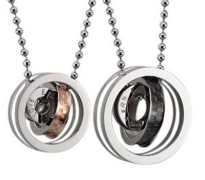 Wholesale New Fashion Tagor Jewelry 316L Stainless Steel couple Pendant Necklace TYGN258 from china suppliers