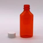 100ML PET Amber/Orange Maple Cough Syrup Oral Liquid Bottle with CRC Cap and