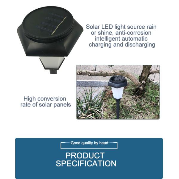 2- Solar Powered Garden Light for Courtyard Dynamic Simulation LED Landscape Lighting