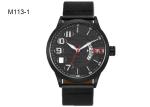 Water Resistant Men's Quartz Watch Sport PU Leather Fashion Reloj M113