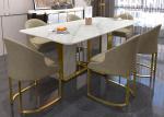 Restaurant Luxury Marble Dining Table , Durable Dining Table
