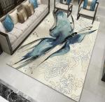 Washable Polyester Fiber Classic Bedroom Floor Carpets Rectangle Living Room