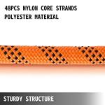 Double Braided Nylon Rope 150 Feet Polyester Load Sailing Rope