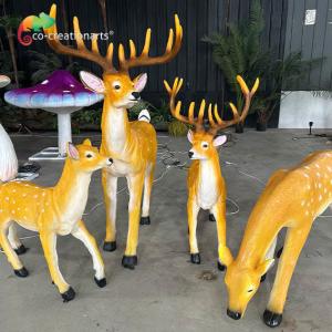 Wholesale Weatherproof Fiberglass Animatronic Deer Realistic Color Customizable from china suppliers