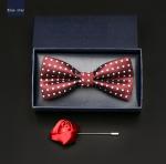 Wholesale Mens Bow Ties Custom Fancy Silk Woven Bow Tie Jacquard Fabric