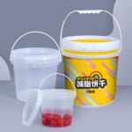 Customizable 1L-20L Clear Food Grade Snacks Milk Tea Packing Bucket With Lid for