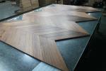 Width 90mm Natural Walnut Chevron Engineered wood flooring 510x90x10/4MM, AB