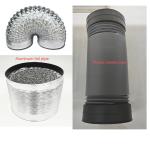 Hotel Kitchen Stainless Steel Arc Glass Chimney Hood 100cm Strong Suction