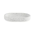 Grey Terrazzo Bathroom Accessories Set Round For Bathroom Cleaning With Black
