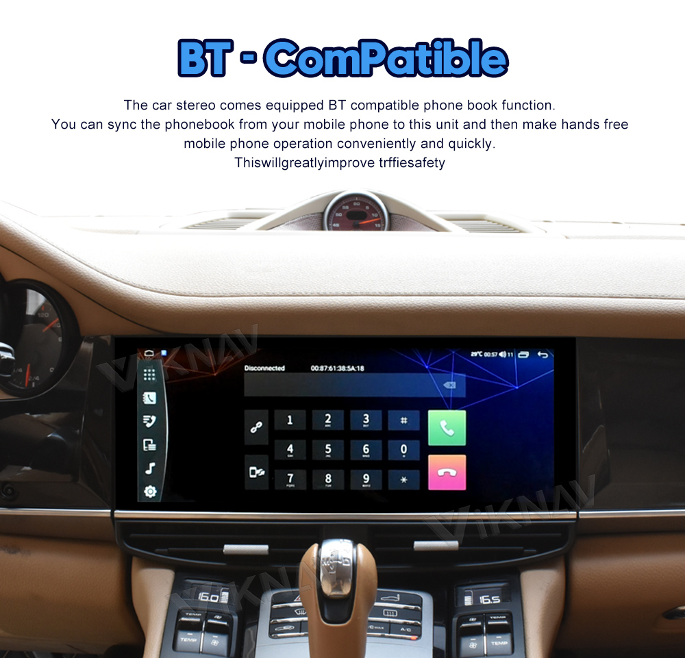 Viknav Car Radio For Porsche Panamera(2010-2016)12.3 inch Blue light screen Multimedia Player GPS Navigation DVD Auto