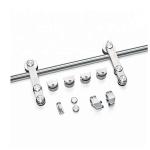 Modern Design Round Tray Sliding Barn Door Hardware Kit for Double Hanging Rail