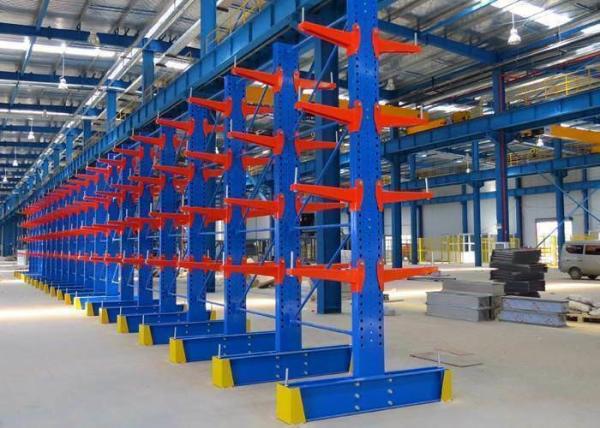Extra Heavy Duty Cantilever Storage Rack With Blue Orange Powder Coating for