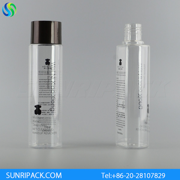 Wholesale 150ml clear cylinder round plastic bottle, 5oz PET shampoo bottle from china suppliers