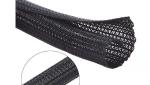 PET monofilament 25ft Split Braided Wire Loom Wrap Around Braided Sleeving