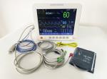 Transport patient monitor vital sign monitor for hospital with ecg temp resp