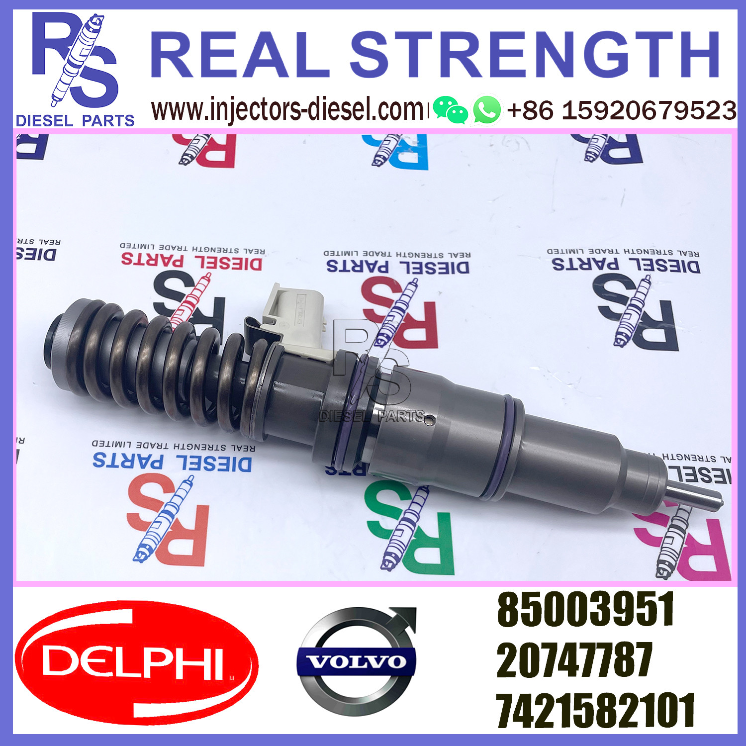 DELPHI 4pin 85003951 20747787 Diesel pump Injector 85003951 20747787 7421582101 E3.18 for V-O-L-V (RENAULT) MD11 3530 & 35