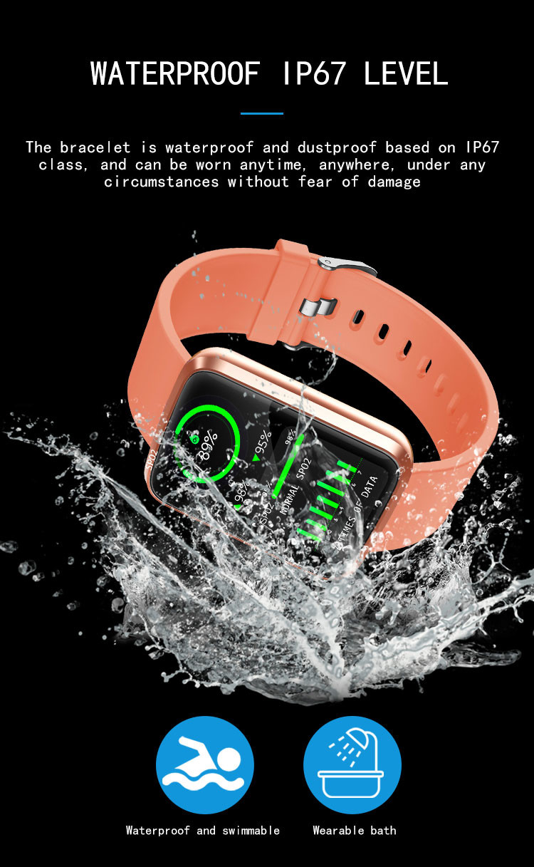 Hazel HL29 1.65 Inch Blood Oxygen Band Android Waterproof Smart Watch