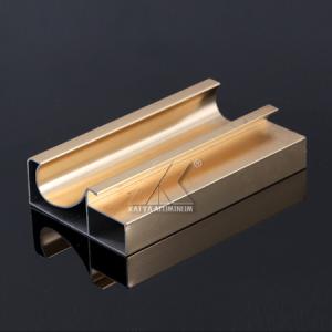 Wholesale Golded Anodized CQC Standard Kitchen Cabinet Material Aluminum Extrusted Profile from china suppliers
