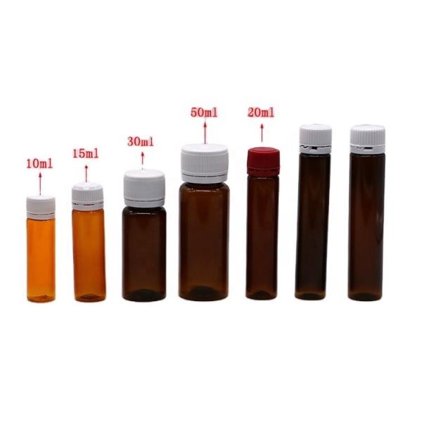 Tamper Proof 10ml/15ml/20ml/30ml/50ml Oral Medical Plastic Bottle for Liquid