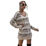 Fashionable top of the line women's sweaters, medium length knitted pullover