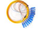 Length 1.5m SC UPC Fiber Optic Pigtail Single Mode SM 12core