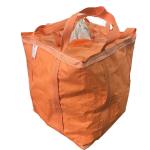 Industrial Use Orange 1 Ton Bulk Bag Flat Bottom With Spout / Side Discharge