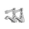 Buy cheap Hotel Bathroom Mixer Taps Lever Basin Taps Pair With Chrome Finish T8154 from wholesalers