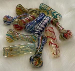 Wholesale 4 Inch Electroplated Sandblasting Pattern Glass Hand Pipe Glass Smoking Pipe from china suppliers