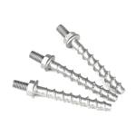 ZINC Finish M10 Hex Flange Head Framing Bolts for Subway Tunnels 12mm Concrete