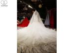 Off White Wedding Ladies Bridal Gown Custom Beading Lace Long Fishtail Bandage