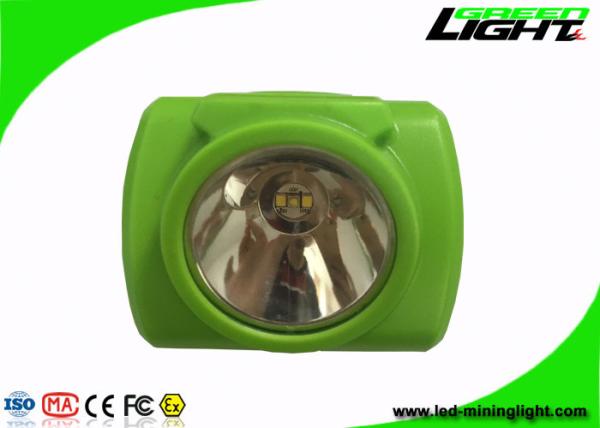 Water Resistant Cordless Cap Lamp Green Color With Electrical Short Circuit
