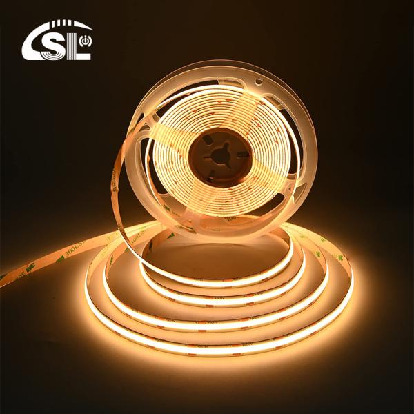 384 chips/m COB High Lumen DC12V24V Warm 3000K Led Strip Light for TV Backlight Cabinet