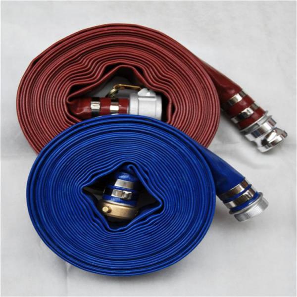High Pressure Flexible Pump Water PVC Yellow/Blue/Red Irrigation Lay Flat Hose