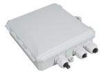 Indoor Wall Mount Fiber Optic Distribution Splitter Box 12 Cores Ip65 1 Inlet 2