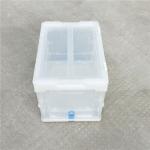 Attached Lids Collapsible Plastic Tote Boxes / Foldable Plastic Container