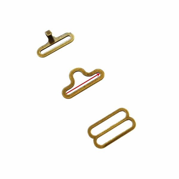 Inner Size 18mm Metal Adjustable Bow Tie Hardware Necktie Hook Cravat Clips