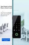 Glomarket Tuya Smart Glass Door Lock Biometric Fingerprint BLE Smart Eletronic