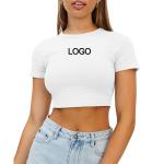 Y2K Ladies Club Short Tank Top Multi Colors O-neck Cotton Blank Fitness Tshirt