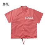 Men's Summer Trend Streetwear Short-sleeved Satin Shirt with Breathable and