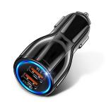DC 24V 3.1A QC3.0 Dual USB Port Quick Charging Adapter