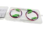 SC APC Fiber Optic 1*2 FBT Coupler 15%:85% Blue Red Color for WDM T1550 R1310