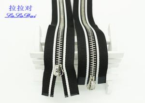 Wholesale Silver Length Open End Metal Jacket Zippers Multi Color Black And White Tape from china suppliers