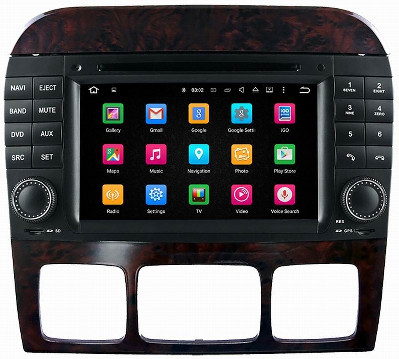 Ouchuangbo car radio 1024*600 2G RAM android 7.1 for Mercedes Benz S W220 1998-2005 with 4*45 Watts amplifier