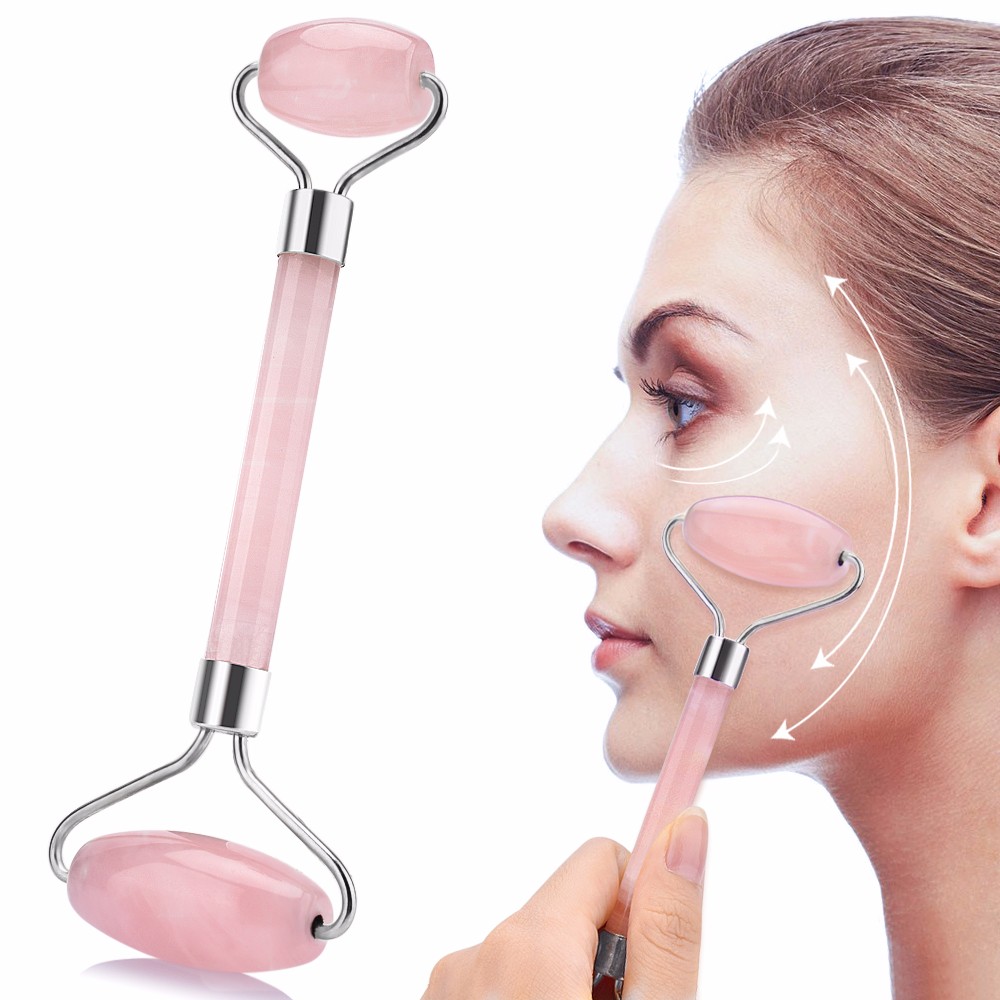 Anti Puffiness Facelift Jade Stone Rollers Length 150mm