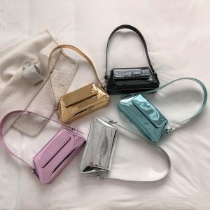 Wholesale 2024 Designer Women's Hand Bag Bright PU Leather Fashion Shoulder Bag with Single Handle from china suppliers
