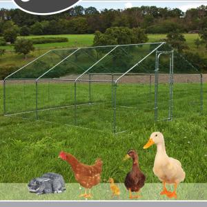 Wholesale 3x6x2m Chicken Run Walk in Chicken Cage Poultry Pet Coop for Rabbit Hen House Pen Metal Chicken Cage in Grey from china suppliers