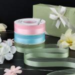 2.5cm Half Satin Half Yarn Packaging Ribbon Flower Bundle Birthday Cake Ribbon